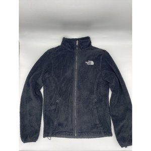 The North Face Fleece Jacket Womens Small Black Full Zip Faux Fur Fuzzy  Size XS